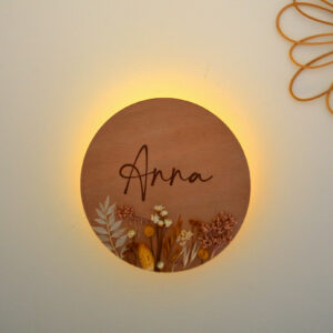 Veilleuse murale en bois